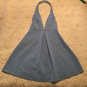 Robins egg blue halter dress